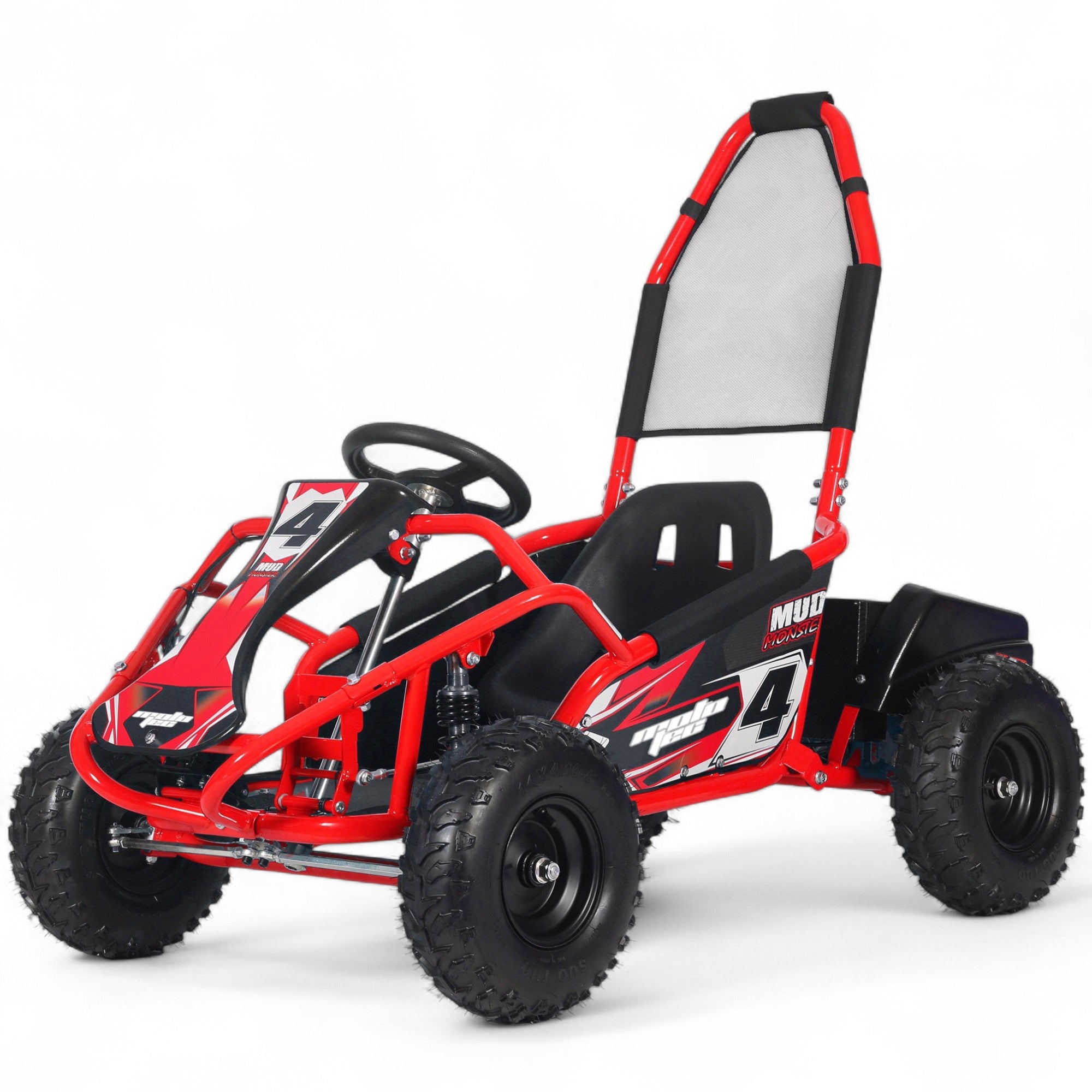 MotoTec Mud Monster Kids Electric 48V 1000W Go Kart - Off-Road Adventure Vehicle for Children's Outdoor Play & Backyard Racing