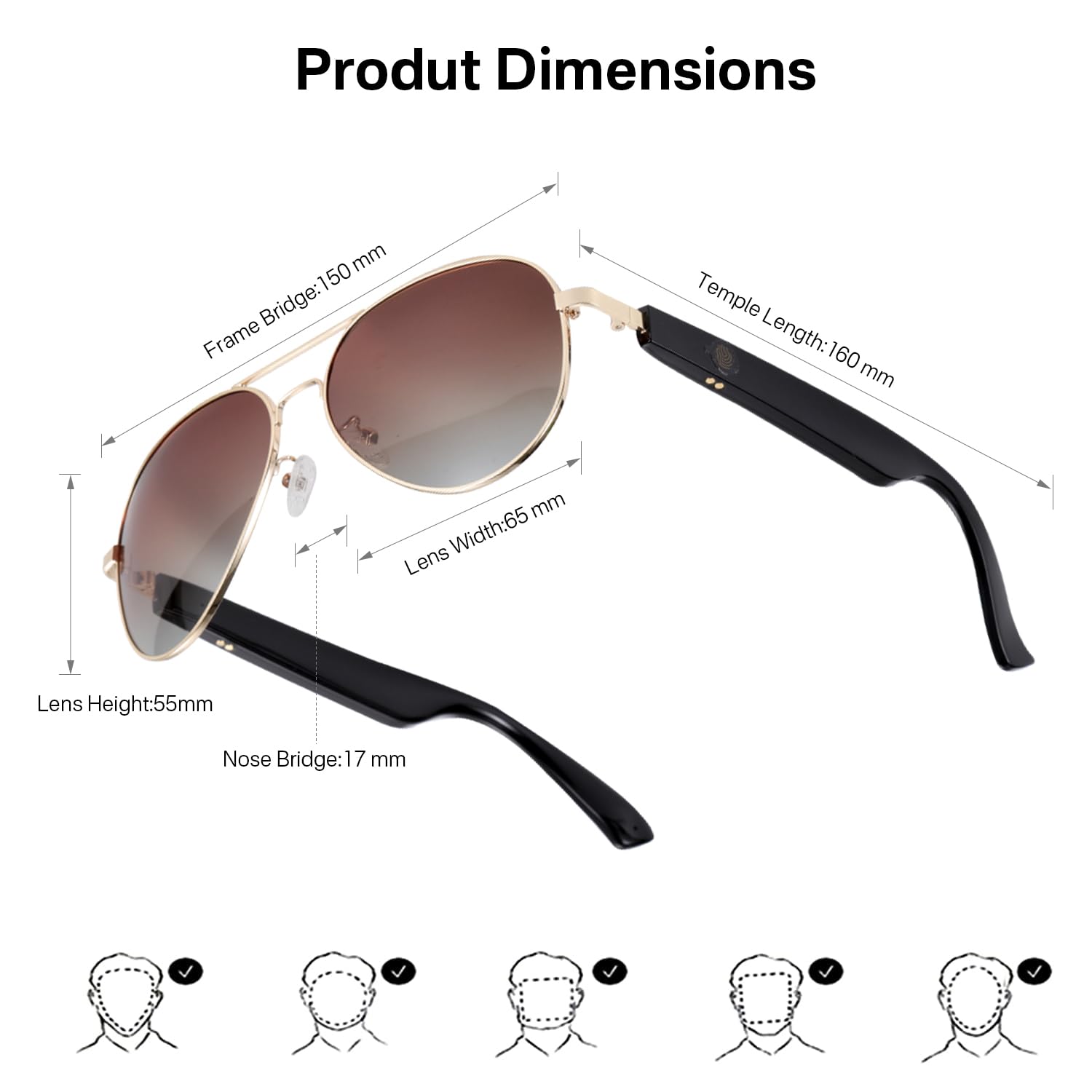 Smart Bluetooth Audio Glasses with HD Nylon Lens, Built-in Mic & Speakers, Fast Charging, UV Protection, Touch Control & Voice Assistant for Men & Women - Perfect for Riding, Driving, and Outdoor Activities (Pink)
