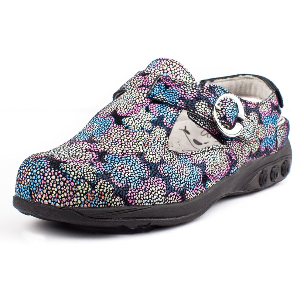 Chloe Women's Adjustable Leather Clog Sandals - Comfortable Slip-On Shoes for Casual Wear & Home Use