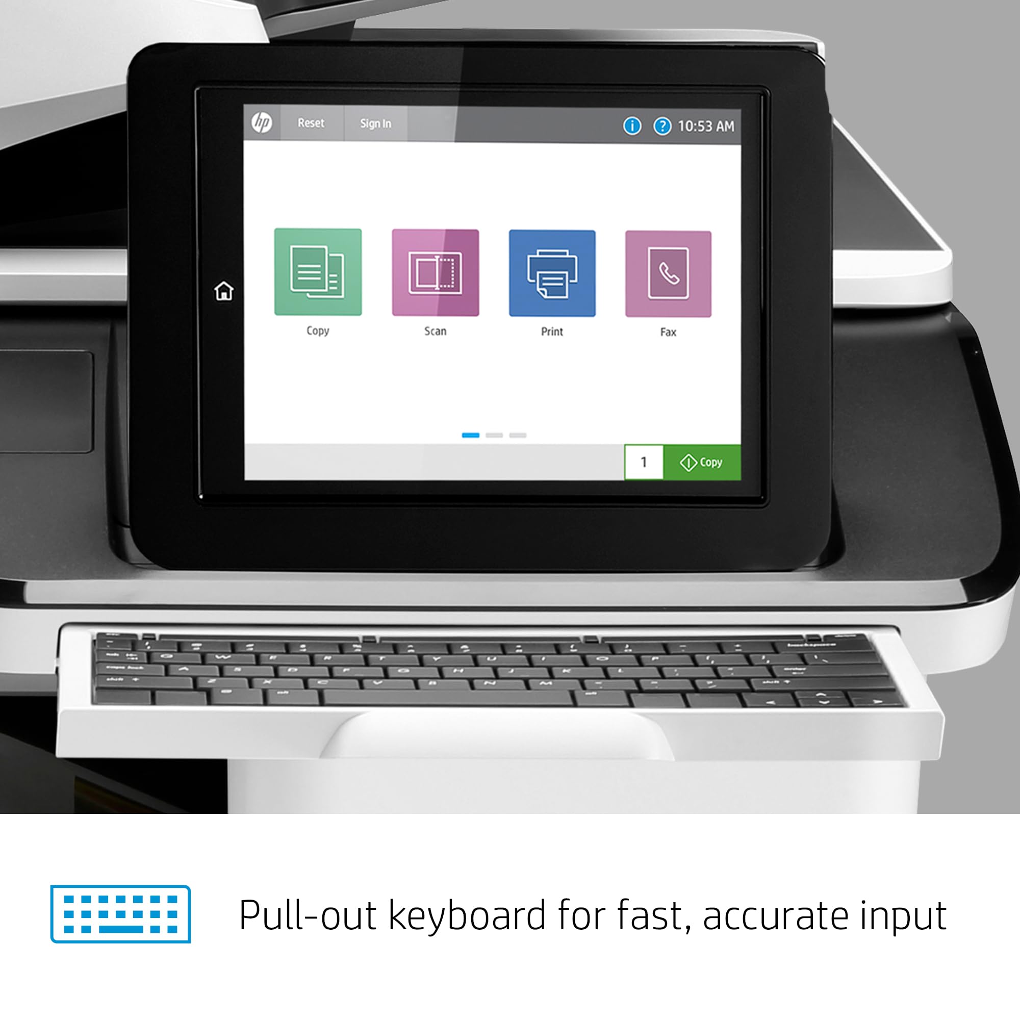 HP Color LaserJet Enterprise M776z Wireless All-in-One Printer - Fast Duplex Printing, JetIntelligence, White (3WT91A) | Ideal for Office & Home Workspaces