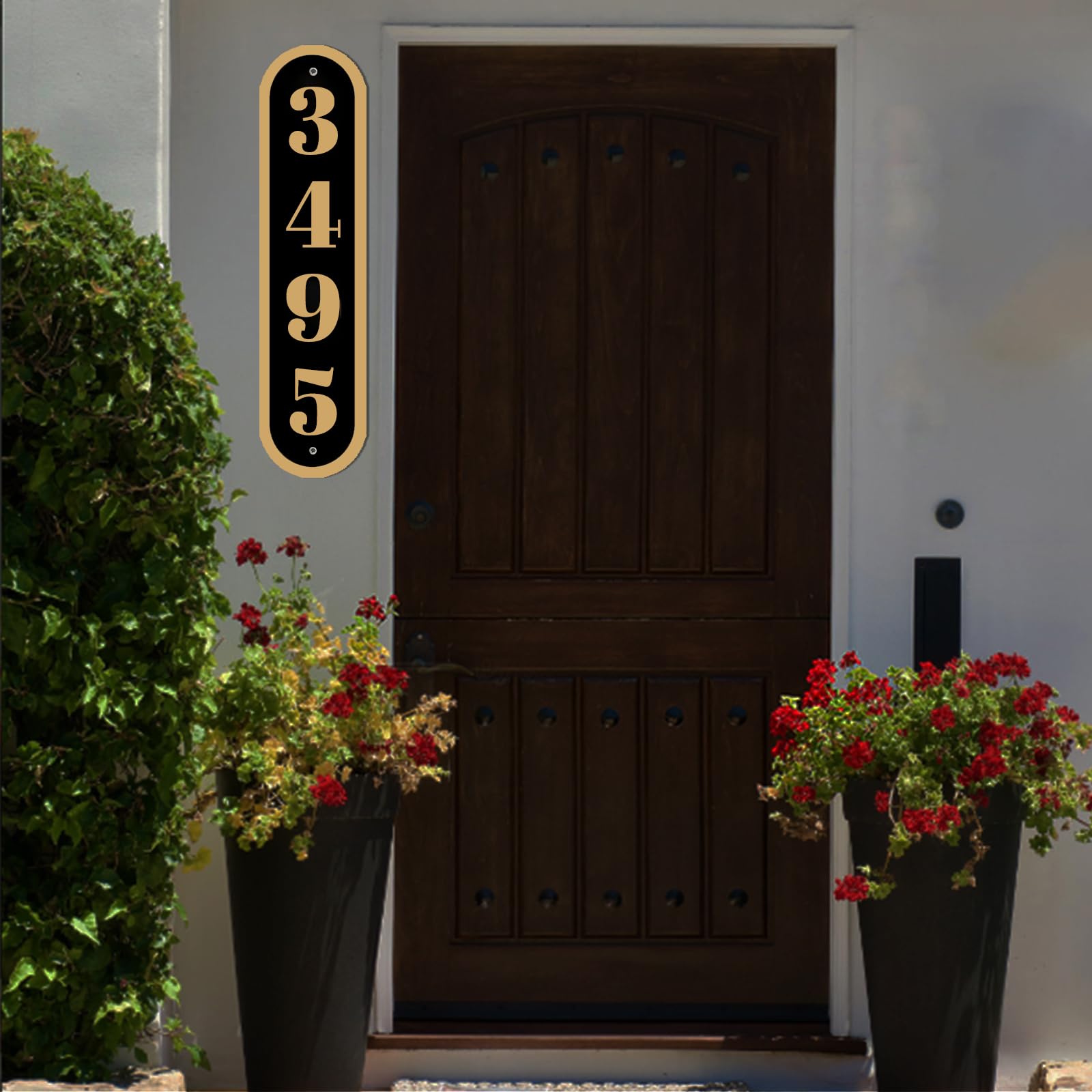 Custom Aluminum Reflective Address Plaque - Personalized Horizontal House Number Sign for Outdoor Use | Durable Mailbox, Door & Street Address Plaque for Enhanced Visibility at Night