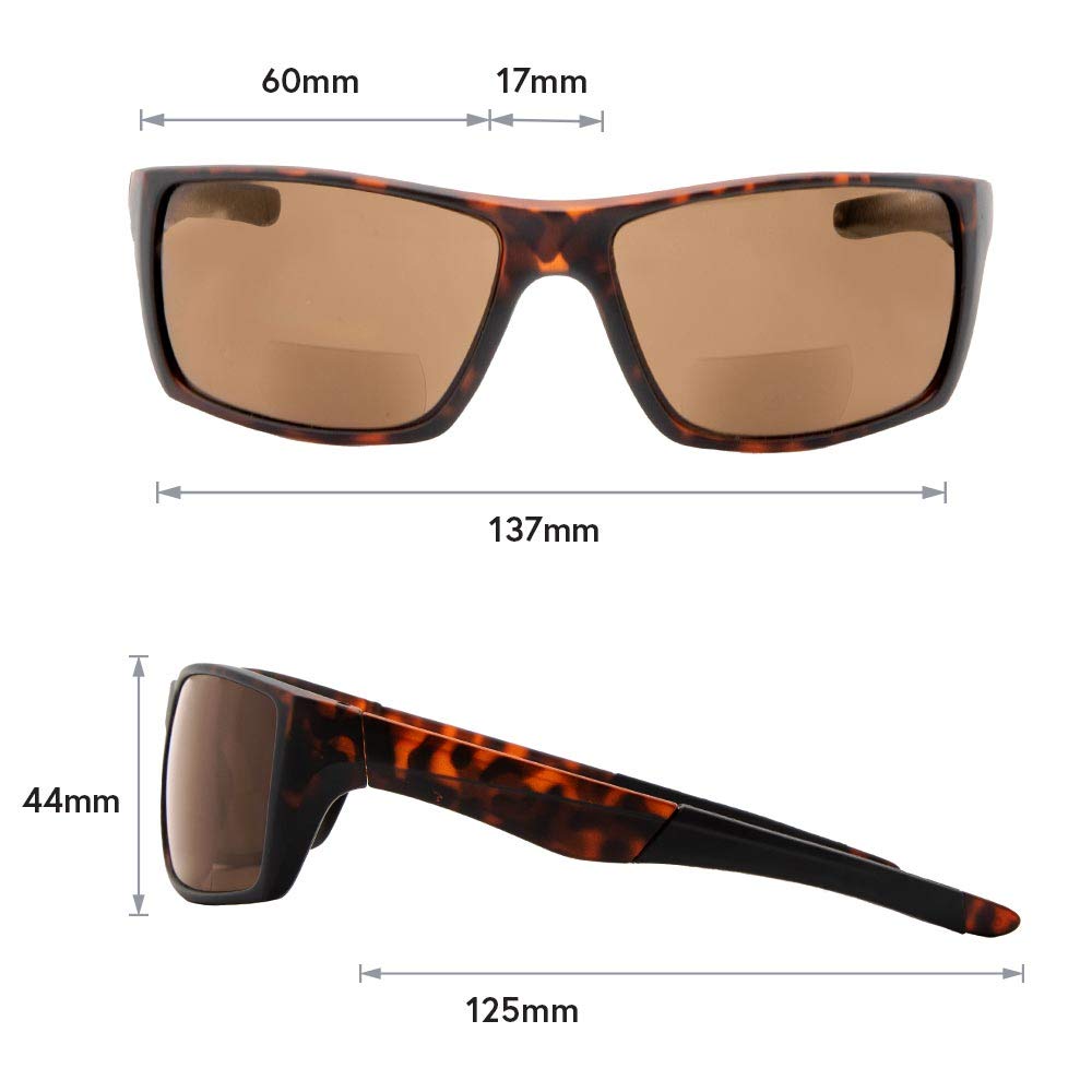 VITENZI Bifocal Sunglasses for Men & Women - Wrap Around Reading Glasses with Sun Protection - Palermo Style for Outdoor Activities, Driving & Reading