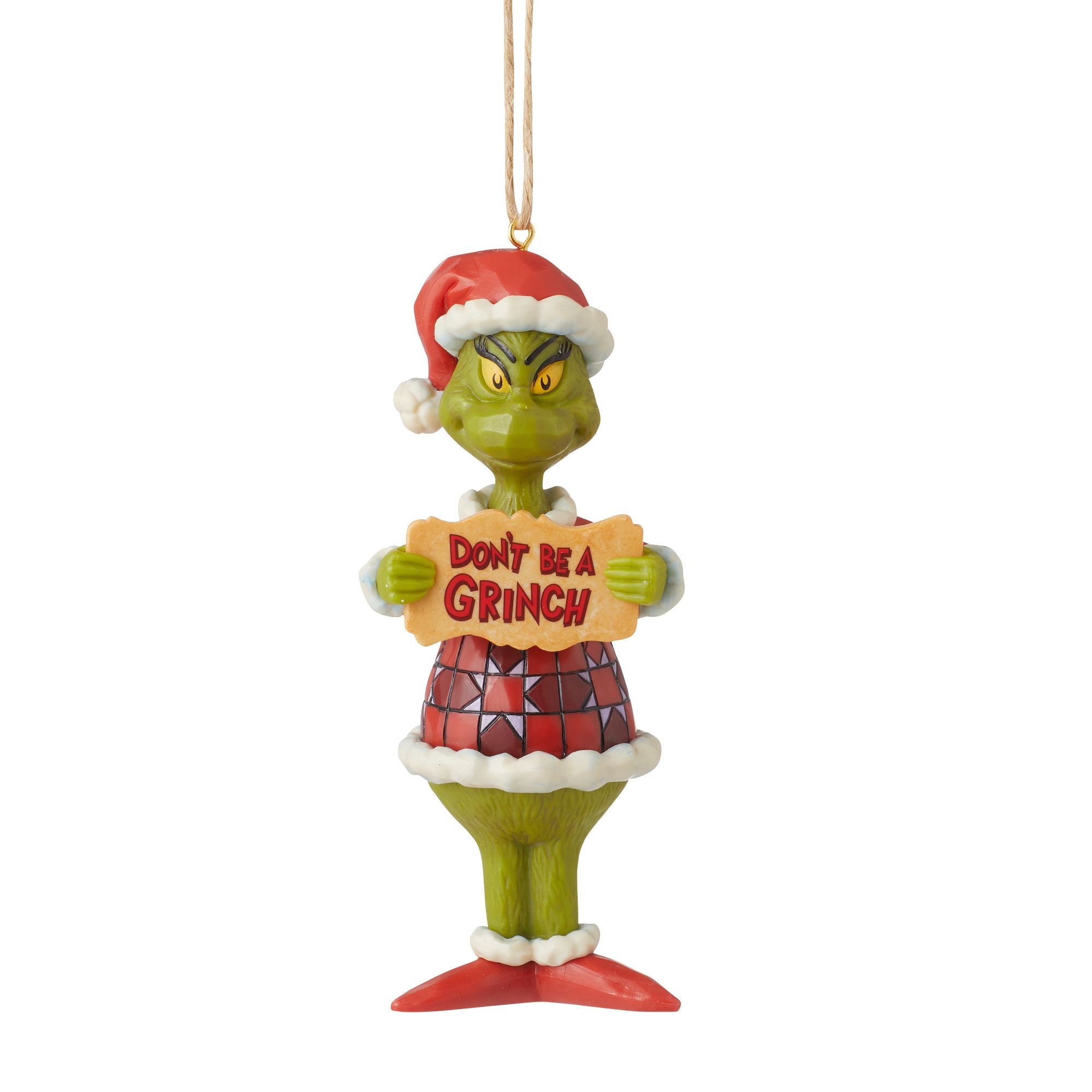 Grinch Don't Be Grinch PVC Christmas Ornament - Fun Holiday Decor for Tree, Gift, and Party Decoration