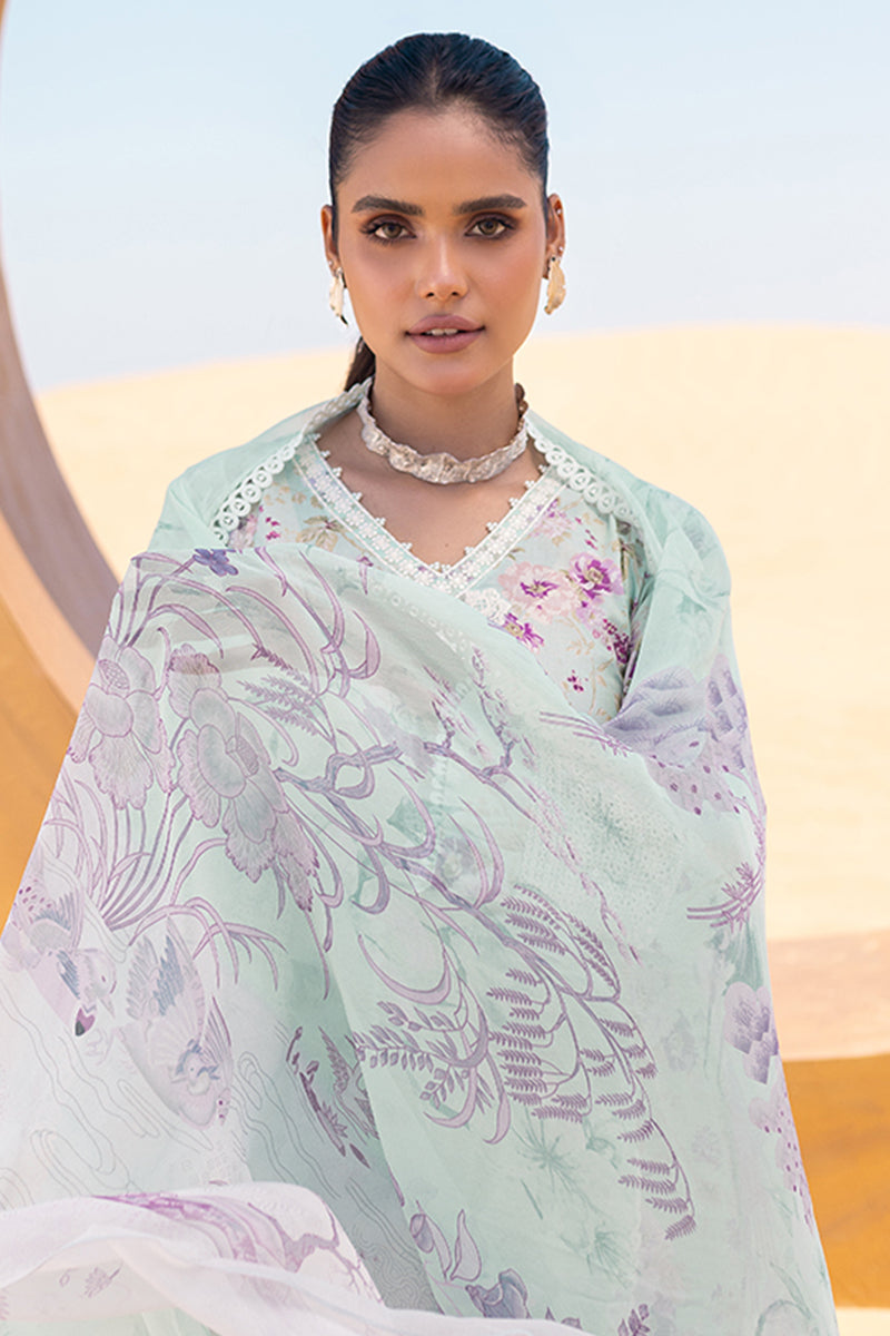 Stylish Grey Mist 3-Piece Printed Lawn Suit for Women - Perfect for Summer Weddings, Parties & Formal Occasions