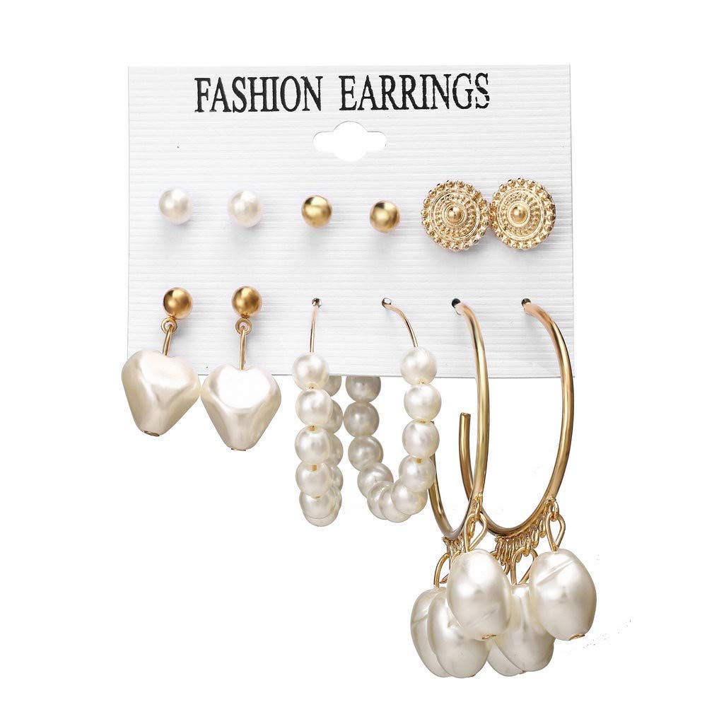Stylish Silver Hoop Earrings with Bohemian Shell & Acrylic Pearl Accents - Perfect Women's Jewelry Gift for Parties, Weddings & Everyday Wear