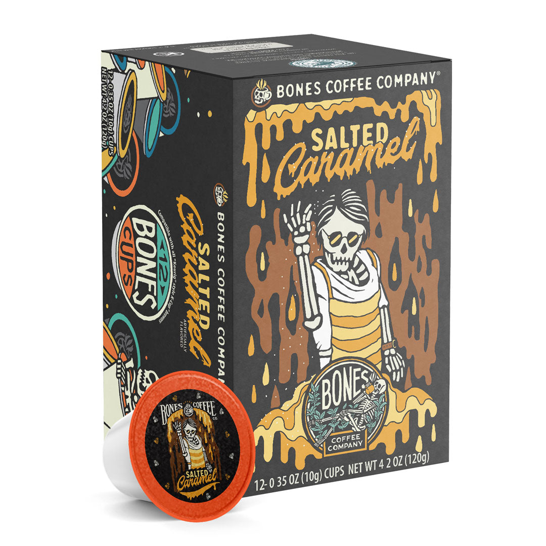 Delicious Salted Caramel Bone-Shaped Cups - 12 Pack | Perfect for Halloween Treats, Party Favors & Dessert Decorations