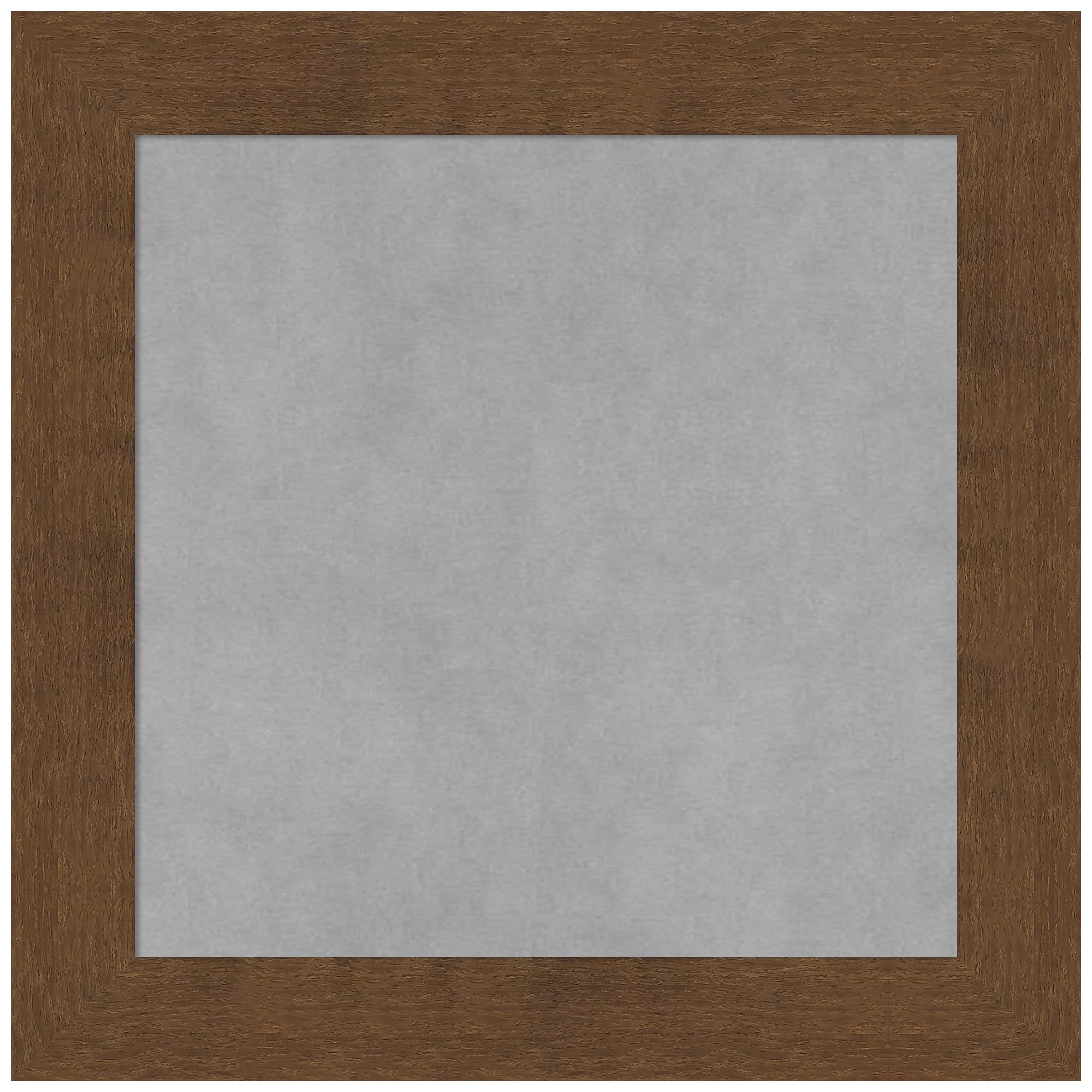 Amanti Art 20x20 Inch Brown Framed Magnetic Vision Board - 100% Metal Sheet for Office Decor, Home Organization & Kids Room - Perfect for Displaying Notes, Photos & Magnets in Kitchen, Mudroom or Workspace