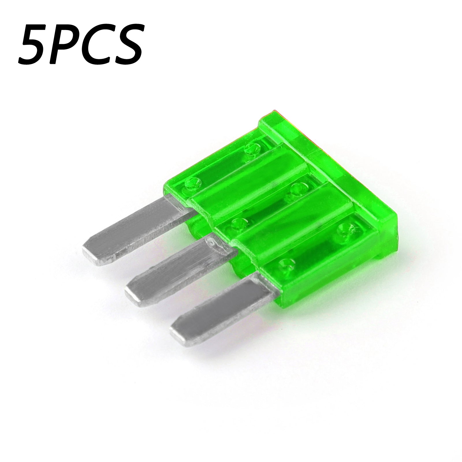 Micro3 Fuse Automotive ATL 3 Prong Blade Fuse Holder with 5 x 30A Fuses - Car Electrical Circuit Protection for Vehicles, Trucks, and Marine Applications