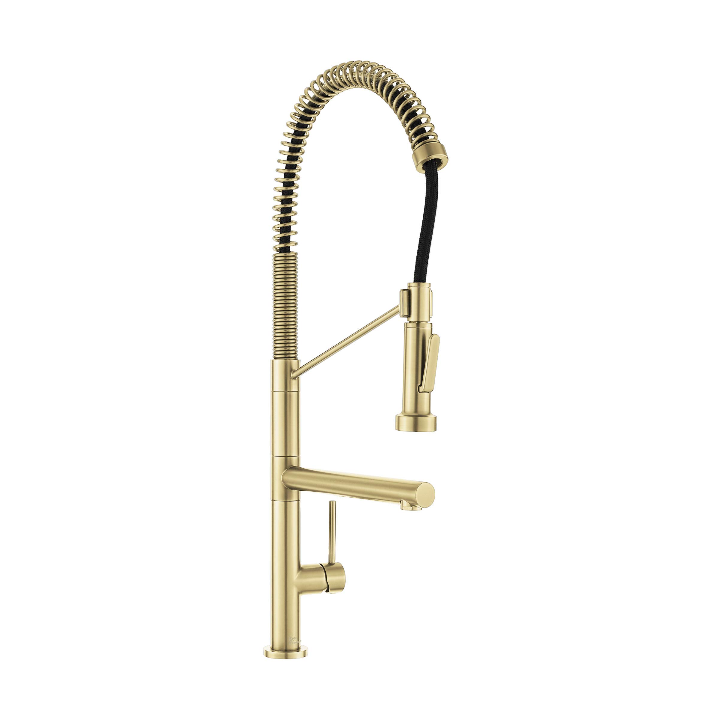 Brushed Gold Single Handle Pull-Down Kitchen Faucet - Modern Water-Saving Design for Easy Dishwashing & Food Prep | Perfect for Home, Restaurant & RV Use
