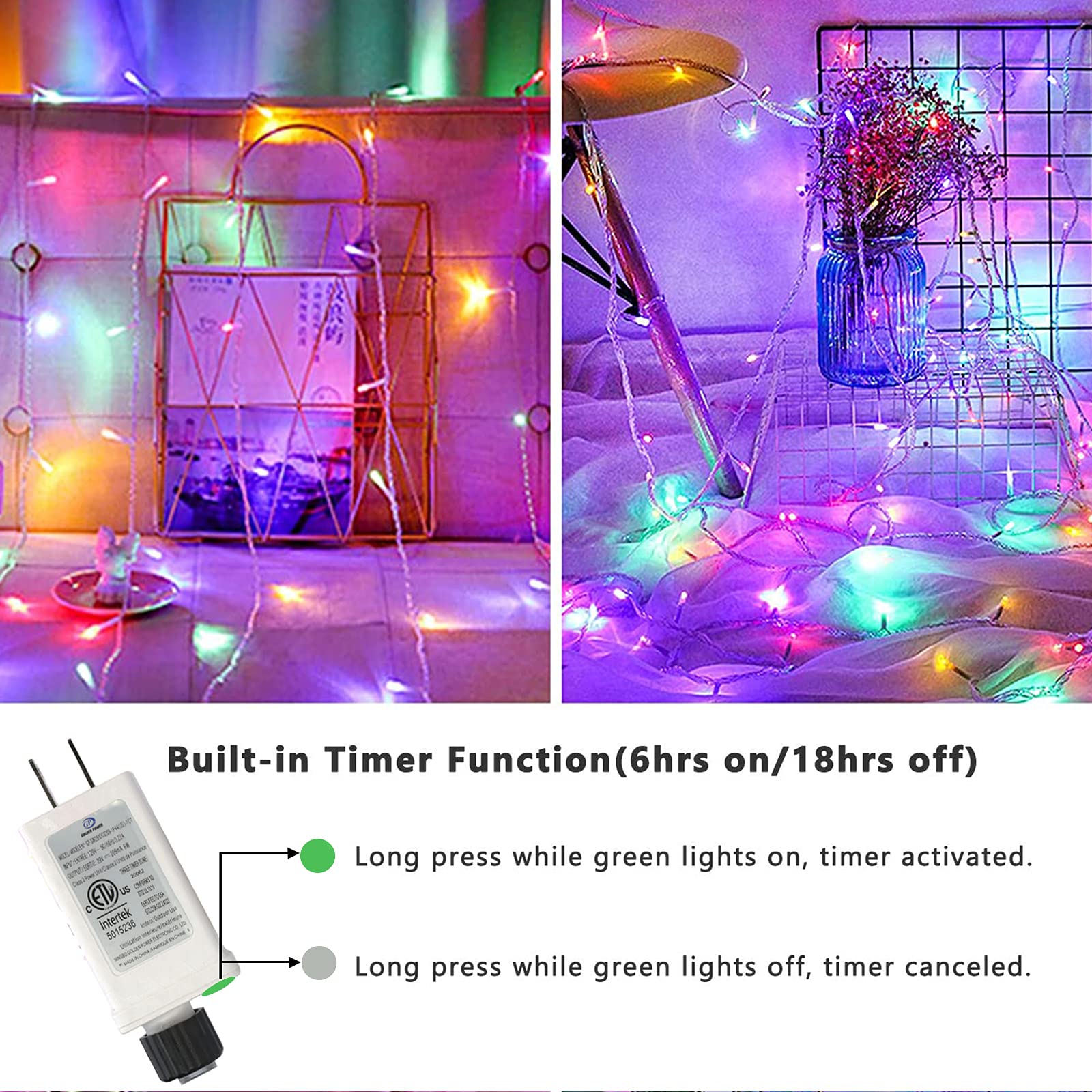 Lomotech 100FT 300 LED Christmas String Lights - 8 Lighting Modes with Timer, Waterproof & Connectable Plug-in Fairy Lights for Indoor Outdoor Holiday Decorations | Perfect for Home, Garden, Party, Xmas Tree & Winter Decor