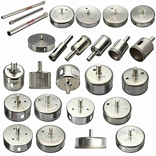 Diamond Drill Bit 125mm for Ceramic, Glass, Sandstone & Tile - Silver Hole Cutter for Precision Drilling - Perfect for Home Renovation & DIY Projects