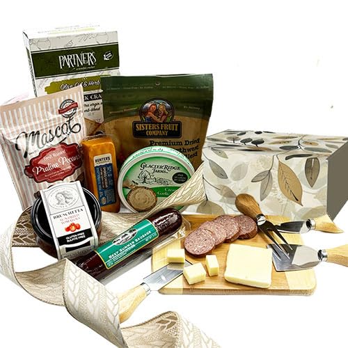 Premium Charcuterie Board Gift Set - Artisan Cured Meats & Cheeses Collection - Perfect for Holidays, Parties & Corporate Gifting