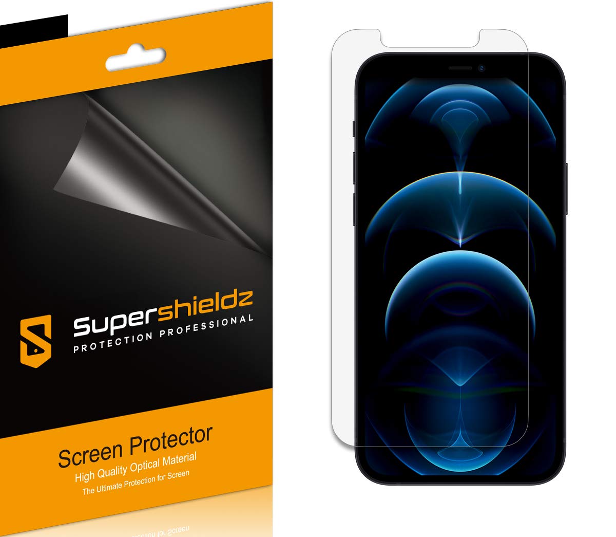 Supershieldz 6-Pack iPhone 12 & 12 Pro (6.1 inch) HD Clear PET Screen Protectors - Anti-Scratch, Bubble-Free Protection for Everyday Use & Travel