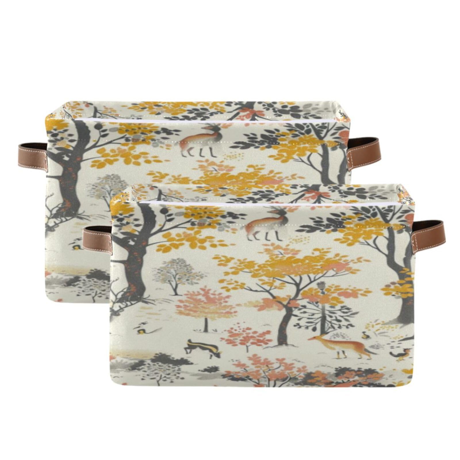 Large Fabric Storage Bins with Handles - Closet & Shelf Organizers for Clothes, Toys, Home