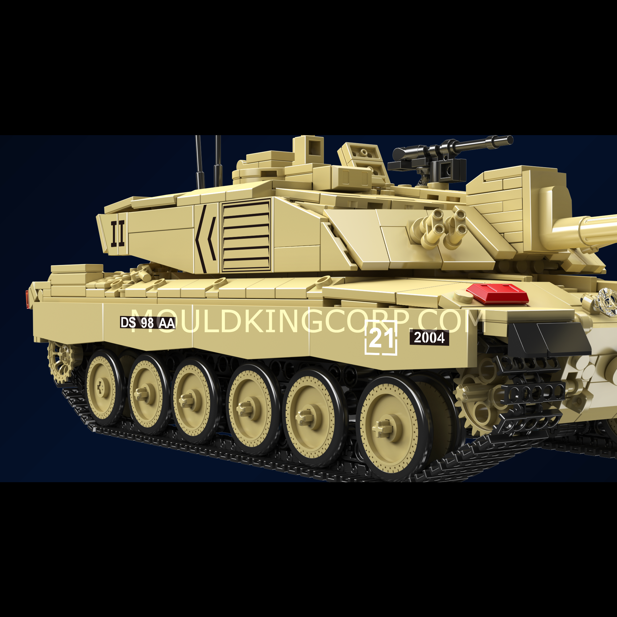 Mould King 20037 Challenger 2 Tank Building Set - 1,129 Pieces Military Model Kit for Adults & Teens | STEM Toy for Tank Enthusiasts | Perfect for Collectors, DIY Projects & Battle Display Scenes
