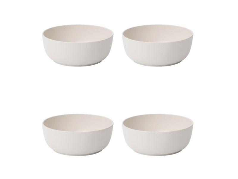BergHOFF Leo 1Qt Bamboo Soup Bowls, Set of 4 - Eco-Friendly & Durable Serving Bowls for Soup, Salad, Noodles - Perfect for Home, Restaurant & Outdoor Dining
