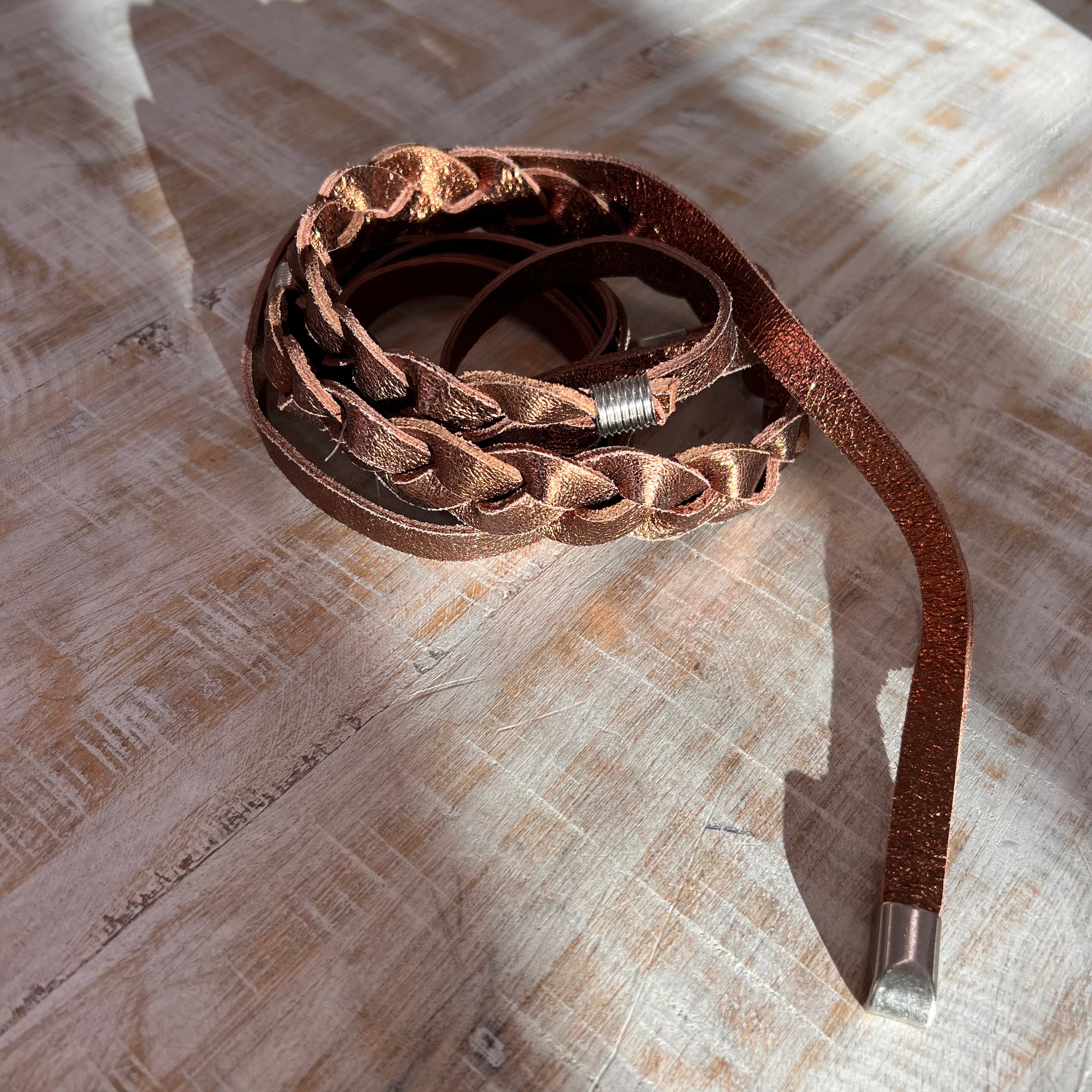 Italia Braided Long Belt - Stylish & Adjustable Leather Waist Belt for Women & Men - Perfect for Jeans, Dresses & Casual Outfits