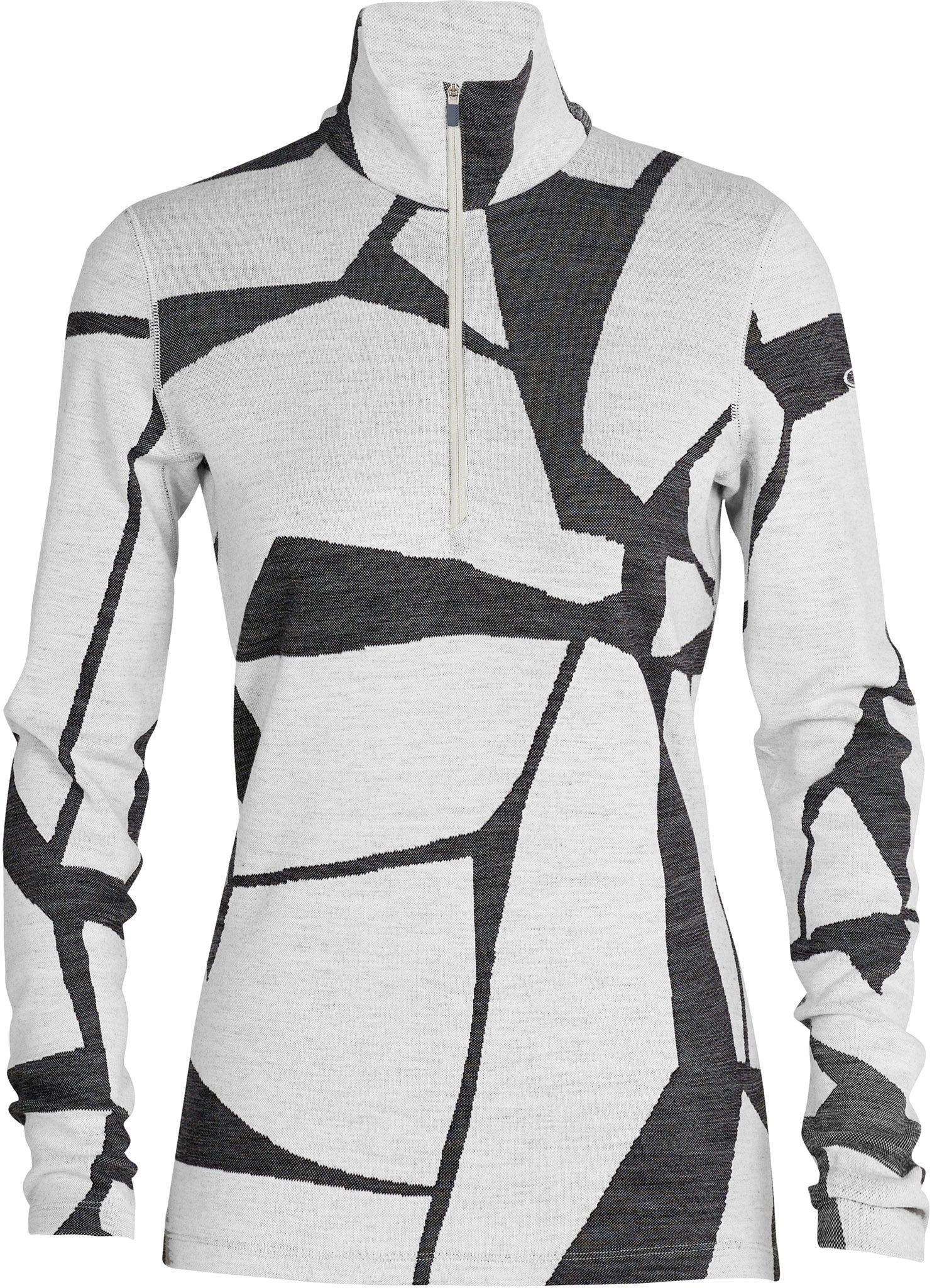 250 Vertex Fractured Landscapes Long Sleeve Half Zip Base Layer for Women - Thermal Underwear for Hiking, Skiing & Outdoor Activities