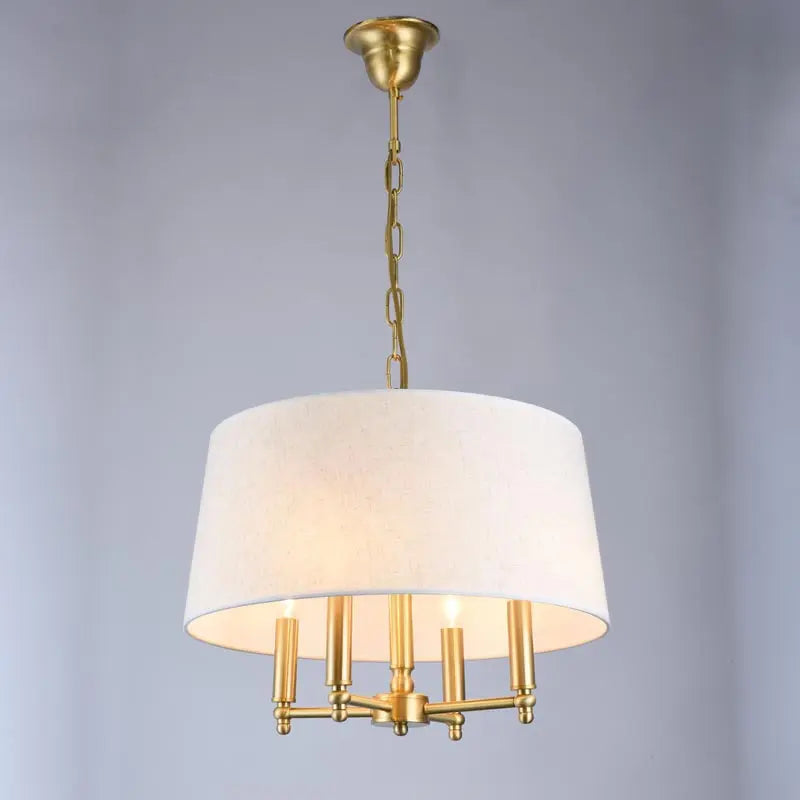 Melissa Copper Drum Chandelier - Vintage Industrial Ceiling Light Fixture for Dining Room, Living Room & Bedroom Decor