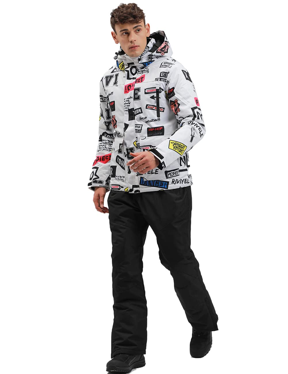 RIUIYELE Men's Insulated Waterproof Ski Jacket & Pants Set - Winter Warm Snowsuit for Skiing & Snowboarding - Perfect for Outdoor Winter Sports and Cold Weather Activities