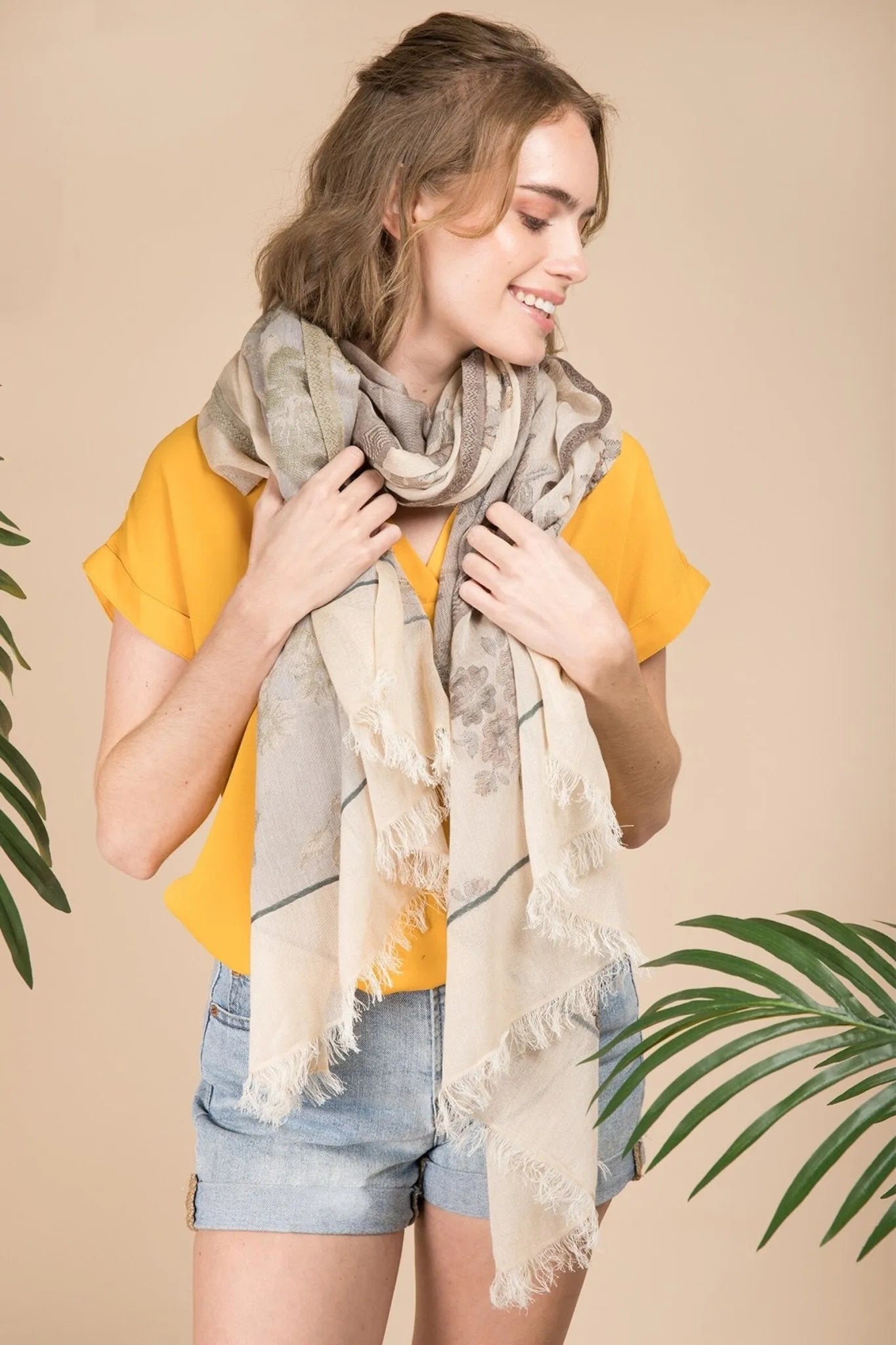 Stylish Haryana Scarf for Women - Soft & Lightweight Winter Shawl - Perfect for Cold Weather, Office, and Evening Outfits