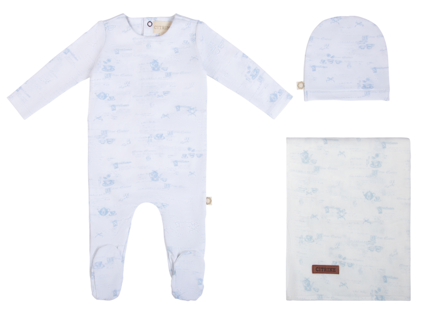 Citrine Tea Party Swaddle Set for Babies 3-6 Months | Soft Organic Cotton Swaddle Blankets for Newborns & Infants | Perfect for Nursery, Photo Shoots & Baby Showers