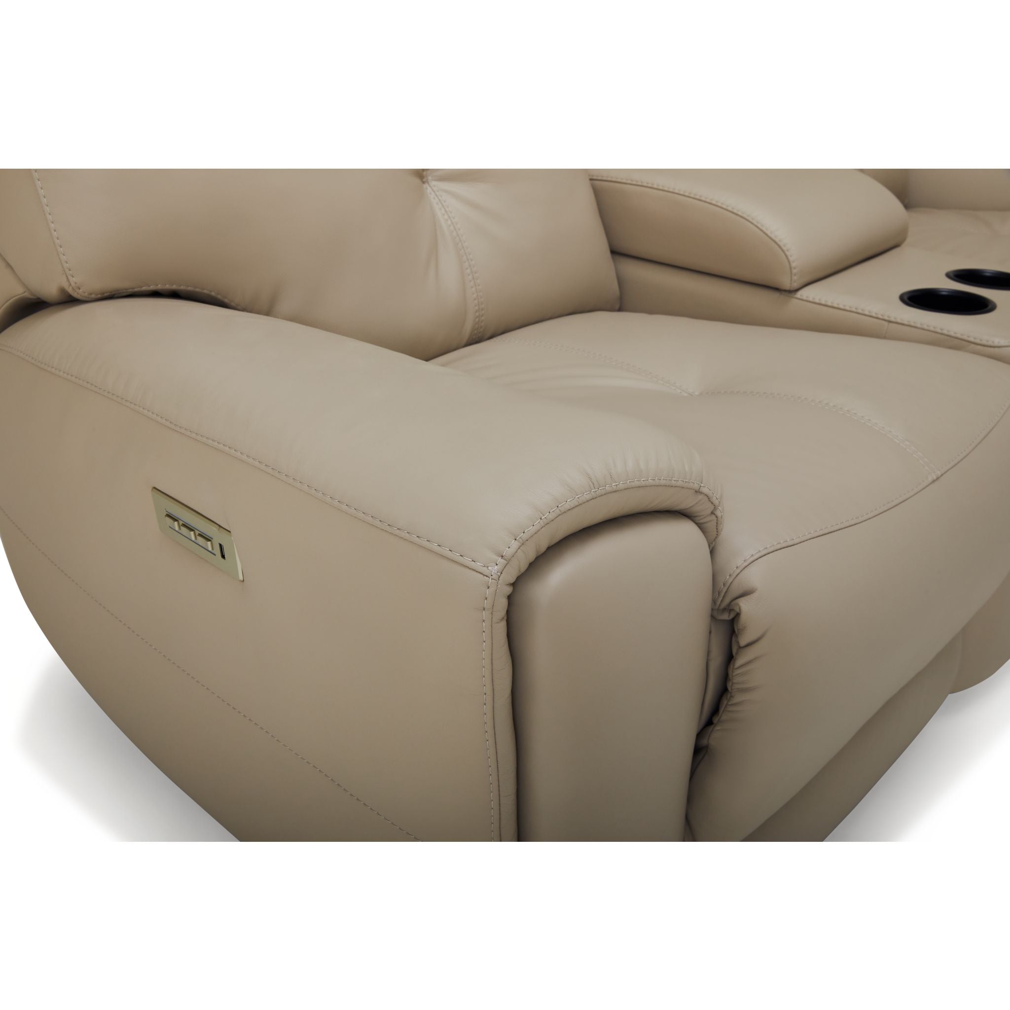 Aedon Power Reclining Loveseat with Adjustable Headrest & Lumbar Support - Modern Comfort for Living Room, Home Theater & Small Spaces - Bali Harvest Collection