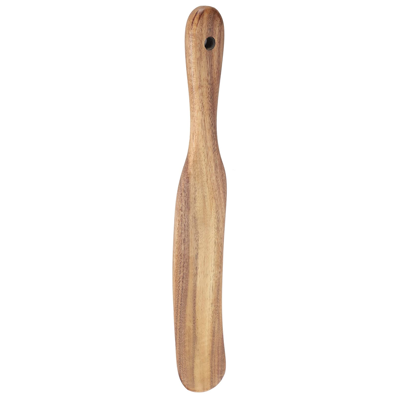 Premium Teak Wooden Spatula for Cooking - 26.5x3.5cm Natural Kitchen Utensil - Durable & Lightweight (2.36-3.60oz) - Perfect for Flipping Pancakes, Stirring Sauces & Non-Stick Cookware - Ideal for Home Kitchen, BBQ & Outdoor Cooking (Blue Handle)