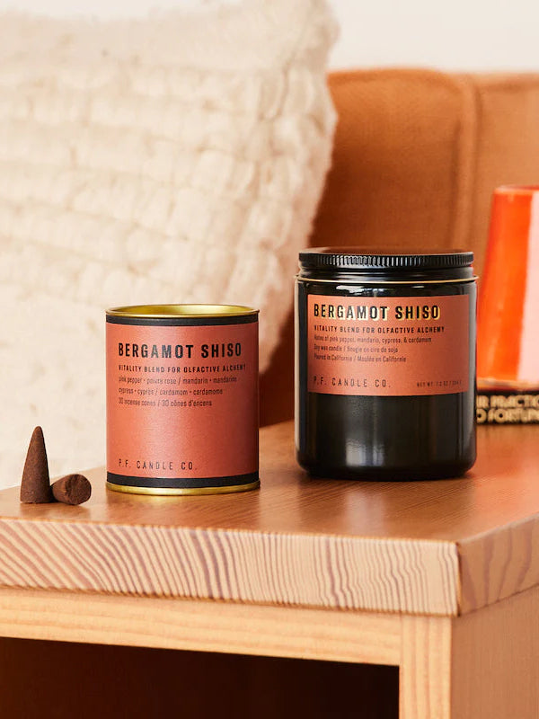 P.F. Candle Co Alchemy Incense Cones - Bergamot & Shiso Scented Aromatherapy for Relaxation, Meditation & Home Decor