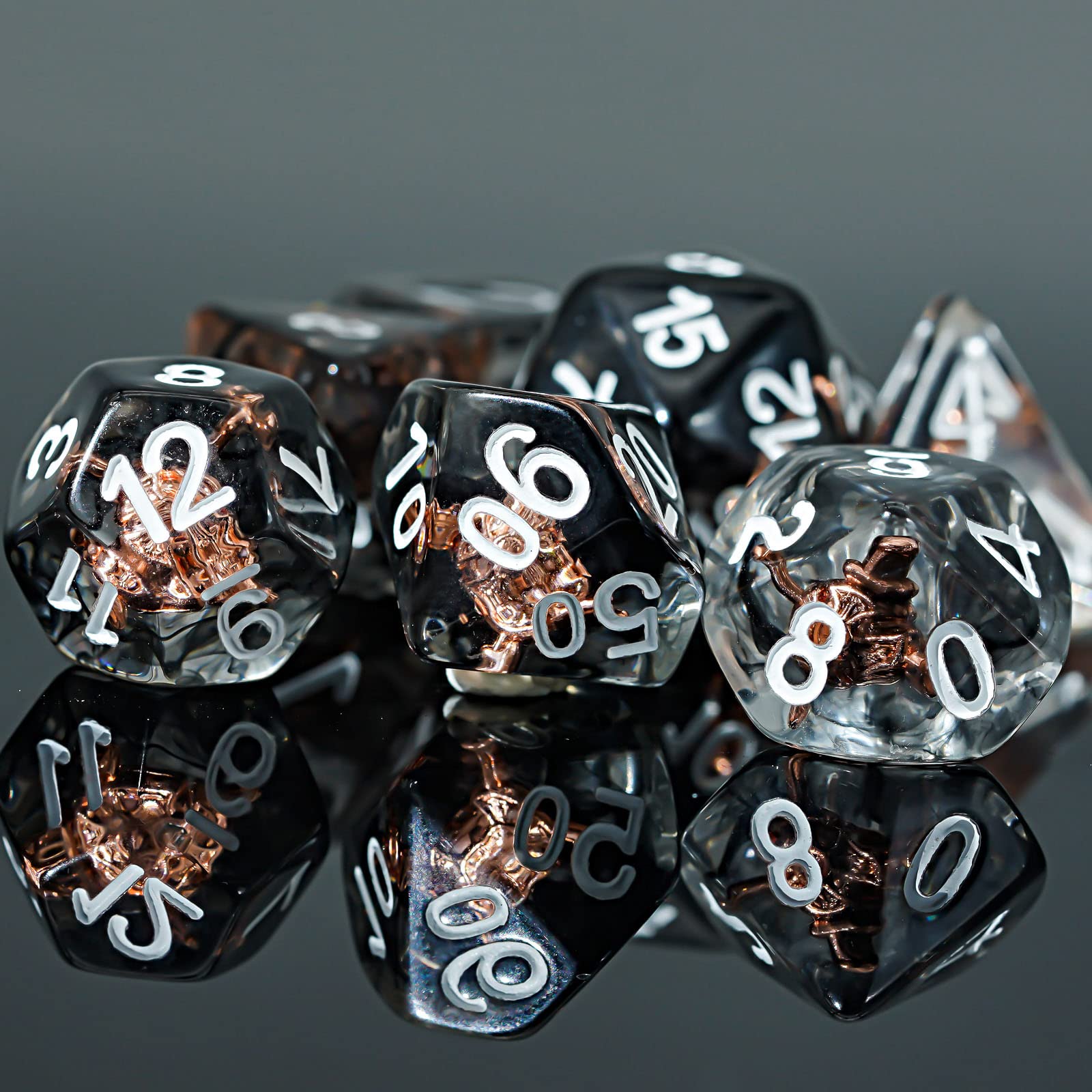 UDIXI 7PCS Polyhedral DND Dice Set - 7-Die D&D Dice with Shield Design for Dungeons & Dragons RPG, MTG, Tabletop Role Playing Games (Fighter) - Perfect for D&D Campaigns, Board Game Nights & Fantasy Adventures
