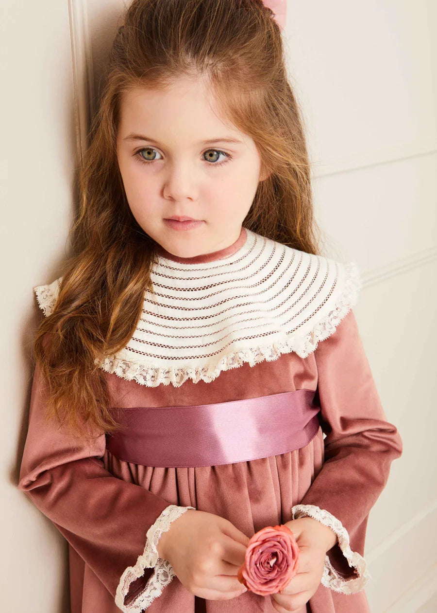 Pink Velvet Dress for Baby Girls - Soft & Stylish Outfit for Parties, Photos & Special Occasions