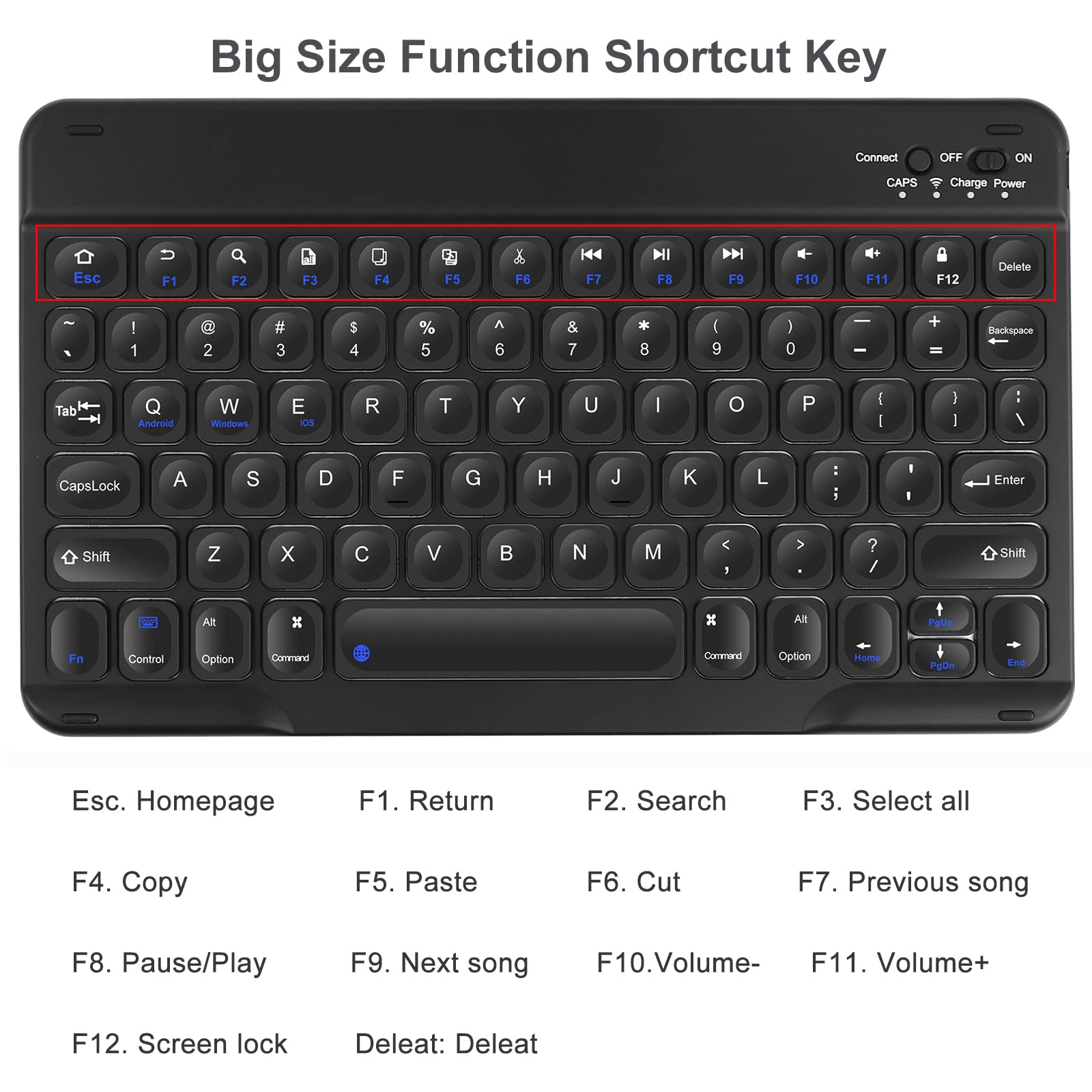 Premium Magnetic Detachable Wireless Keyboard Case for iPad Pro 11