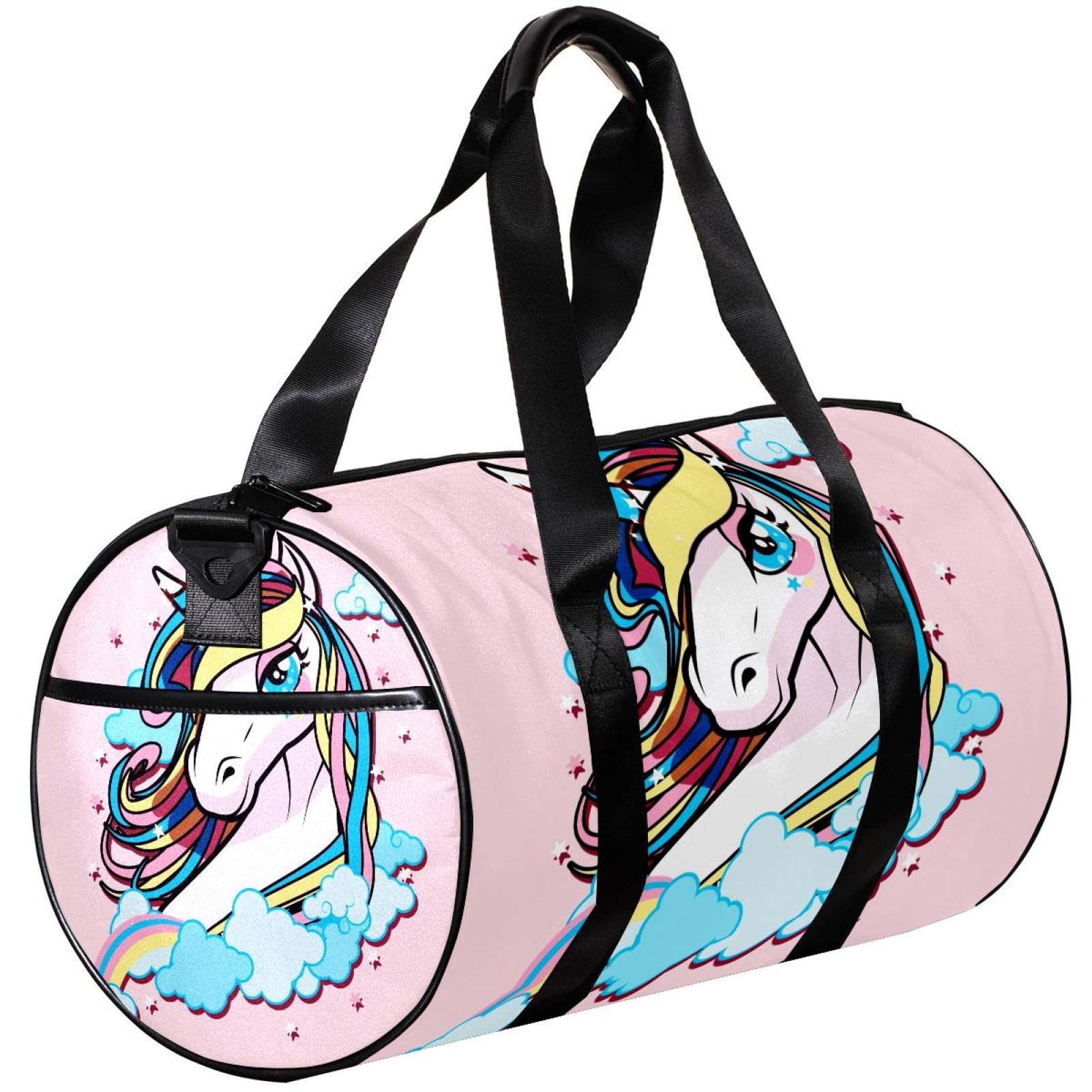 Men's Gym Duffle Bag with Wet Pocket - Large Unicorn Print Sports Travel Bag for Workout, Fitness, Swimming & Weekend Getaways | Perfect for Gym, Travel & Sports Activities