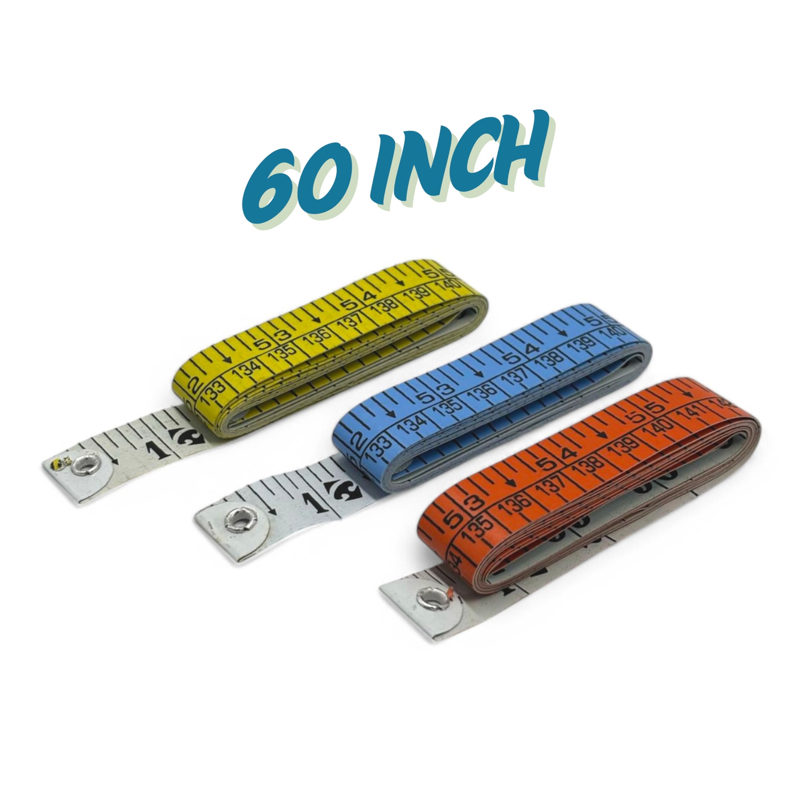 ZENITH 3-Pack Body Measuring Tape - 60 Inch Double-Sided Fiberglass Ruler, Flexible & Portable for Sewing, Dressmaking & Tailoring | Perfect for DIY Fashion Design, Weight Loss Tracking & Home Craft Projects