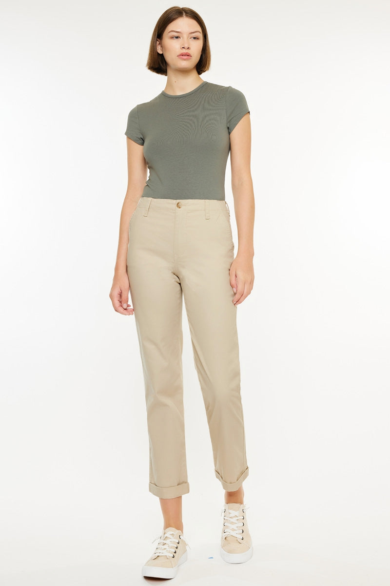 Carol High Rise Slim Chino Pants for Women - Comfortable Stretch Tapered Ankle Pants for Work, Office & Casual Wear | Perfect for Business, Travel & Everyday Outfits
