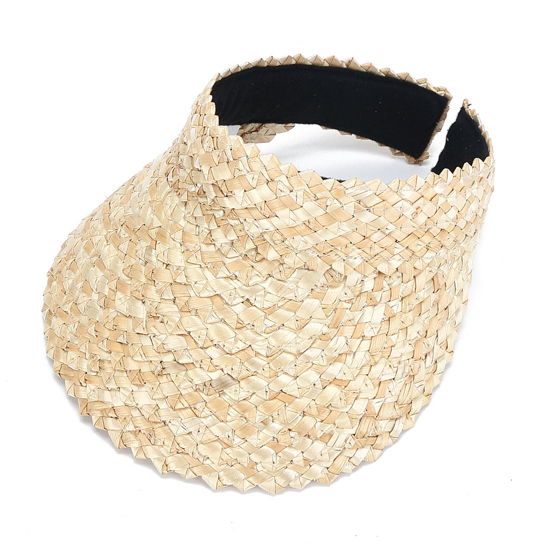 Seagrass Hat Visor for Women & Men - Breathable Open Weave Sun Hat for Outdoor Activities, Beach, Hiking, and Gardening
