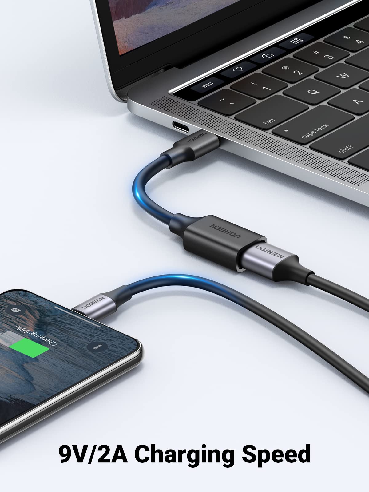 UGREEN USB C to USB 3.1 Adapter with Type C OTG Cable - USB C Female to USB Male Converter for MacBook, iPad Pro, Samsung Galaxy - Perfect for Data Transfer & Charging