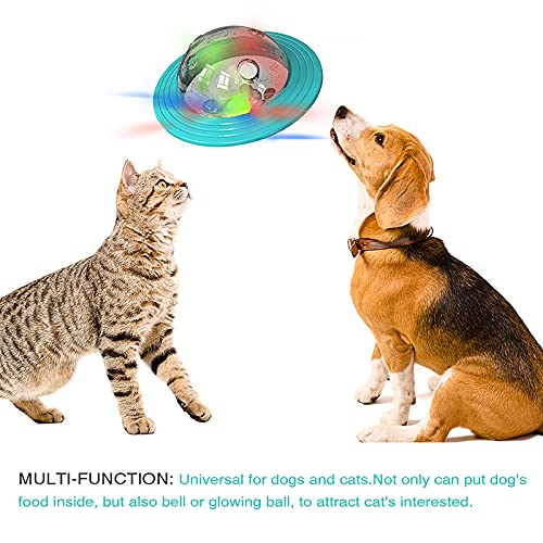 Interactive Dog Treat Ball - Slow Feeder Puzzle Toy for Medium/Large Dogs - Perfect for Mealtime Enrichment & Training (Blue)