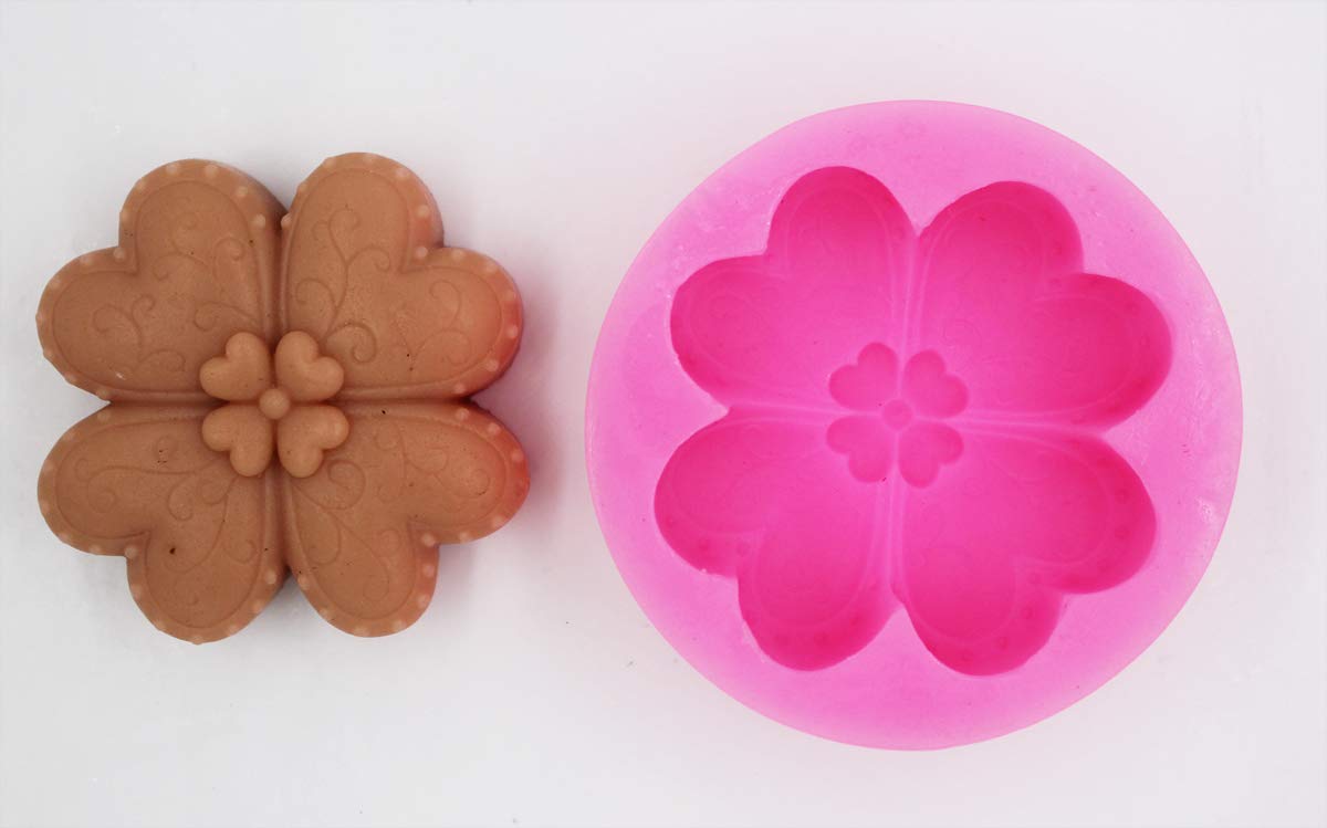 Lucky Heart 50360 Silicone Soap Molds for DIY Handmade Soap Making - Heart Shape Soap Mold for Bath, Wedding Favors, Party Gifts & Home Decor