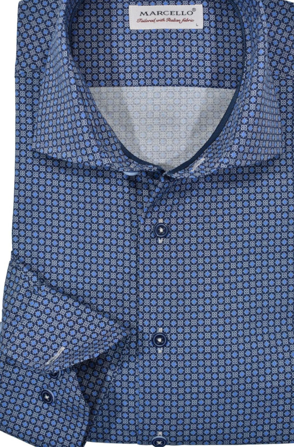 CM0W753 Men's Casual Fashion Cotton Shirt in Cuadra Blue - Comfortable & Stylish for Everyday Wear, Office, and Outdoor Activities