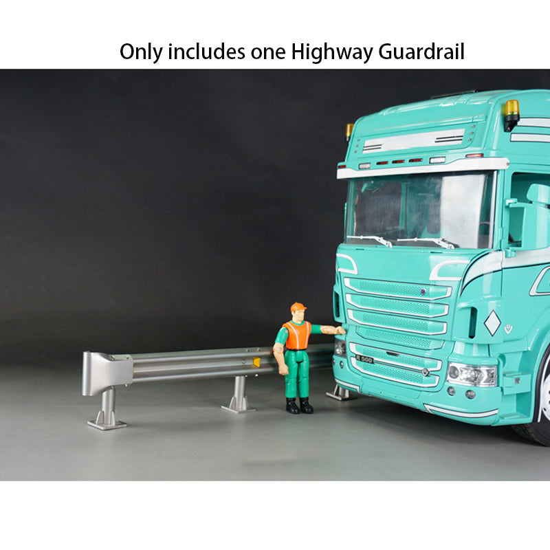 1/14 Scale Metal RC Highway Guardrail Barrier - Durable Road Fence for Remote Control Trucks, Tractor & Off-Road Vehicles | Perfect for RC Car Racing, Construction Site Models & Hobby Displays