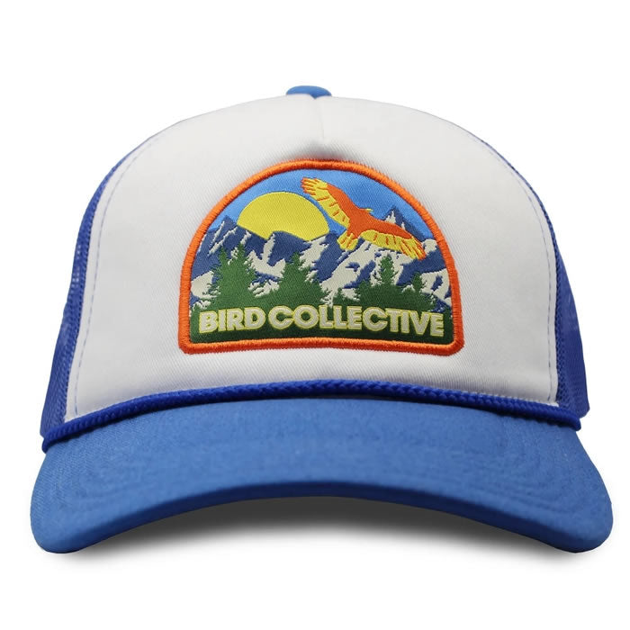 HawkWatch Trucker Hat for Men & Women - Stylish Blue Jay Design Baseball Cap for Outdoor Activities, Hiking, and Casual Wear