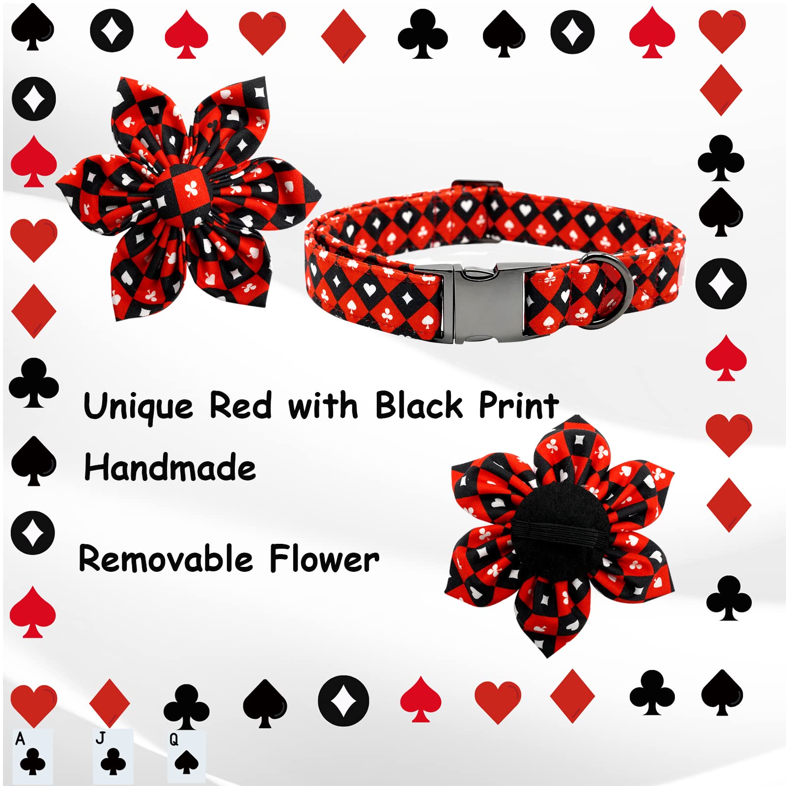 **Adjustable Floral Dog Collar with Bow - Cute & Durable Pet Collar for Medium Dogs - Perfect for Daily Walks, Pet Photos & Special Occasions**
