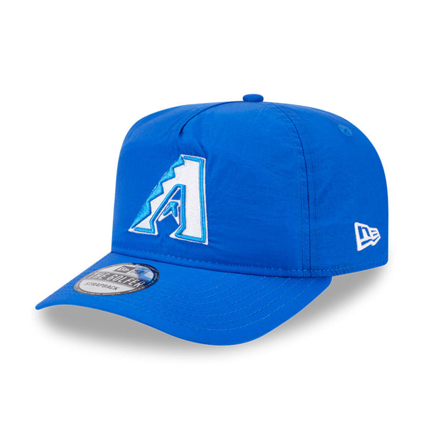 New Era Arizona Diamondbacks Strapback Hat - Light Royal Blue Nylon Golf & Casual Wear for Men & Women - Perfect for Baseball Games, Golfing, and Everyday Fashion