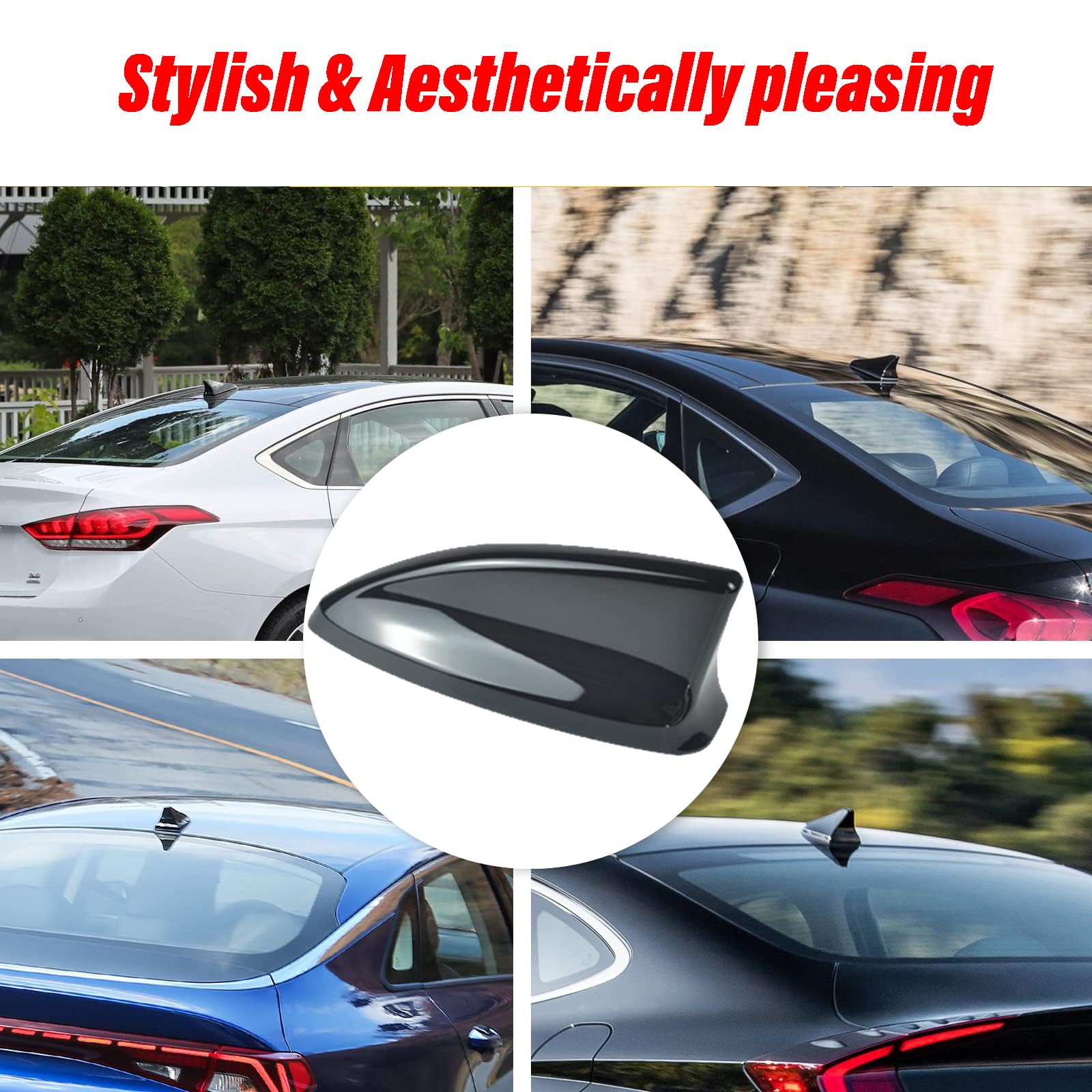 2018-2022 Honda Accord Shark Fin Antenna Cover - Black Car Exterior Accessory | Weatherproof Aerial Topper for Enhanced Style & Protection | Perfect for Daily Commute, Road Trips & Car Shows