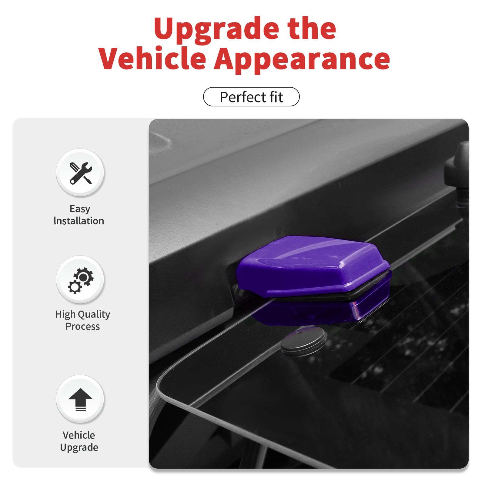 Jeep Wrangler JK JKU Rear Tail Window Hinge Cover Trim - Purple Exterior Accessory for 2007-2018 Models | Durable Decorative Upgrade for Off-Road & Daily Driving