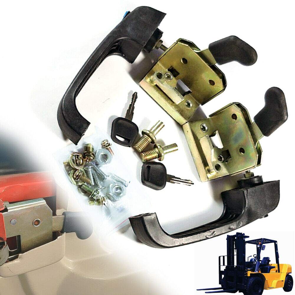 Heavy Duty Universal Locking Door Handle Set - Tractor & Equipment Door Lock for Loaders, Electric Tricycles - Durable Replacement Lock for Construction Vehicles, Farm Machinery (Workshop/Outdoor Use)