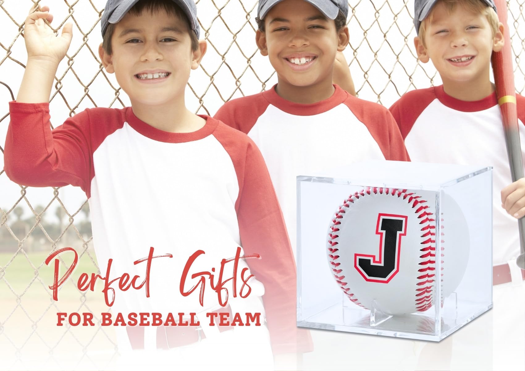 Custom Printed Baseball with Display Case - Personalized Baseball Gifts for Boys, Team Players | Senior Night, Birthday, Graduation & Christmas Present | Perfect for Sports Memorabilia Collection & Trophy Display