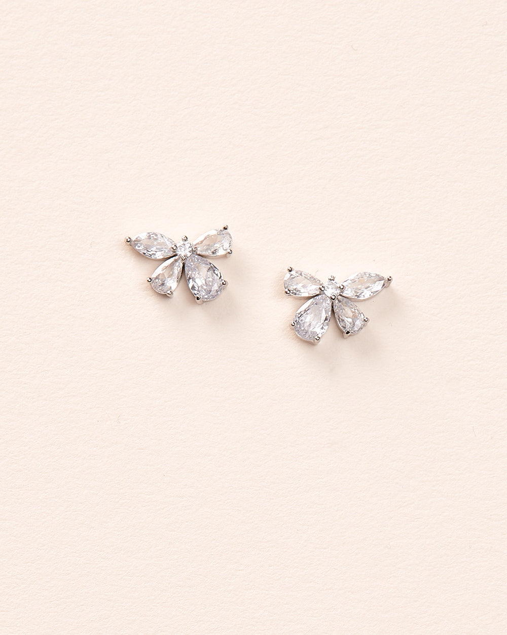 Dainty Bow CZ Stud Earrings for Women - Sparkling Cubic Zirconia Elegant Jewelry - Perfect for Parties, Weddings & Everyday Wear