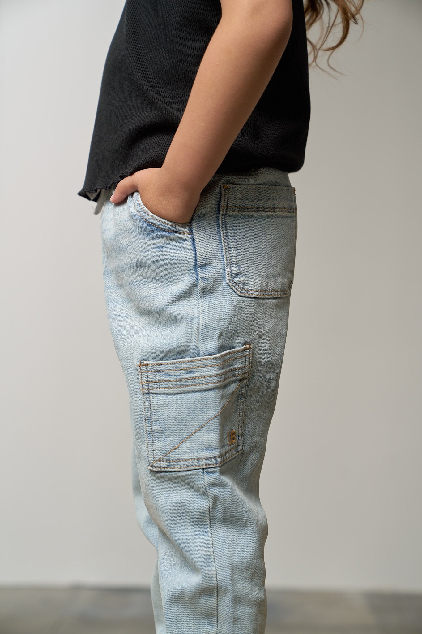 Stylish Light Wash Cargo Denim Joggers for Men - Comfortable & Trendy Casual Pants for Everyday Wear, Workout, or Outdoor Activities